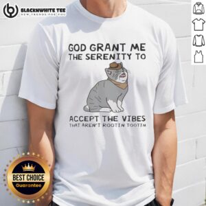 Nice God Grant Me The Serenity To Accept The Vibes That Aren't Rootin Tootin Cat T-Shirt