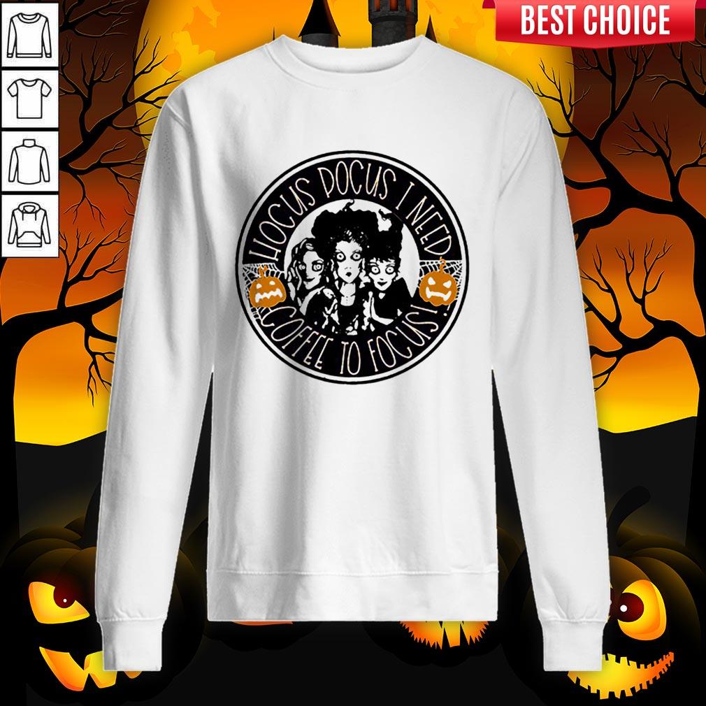 Hocus Pocus I Need Coffee To Focus Halloween Shirt - Image 2