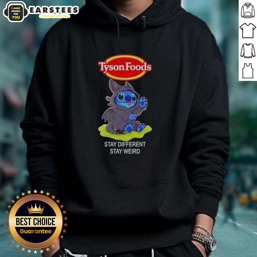 Cute Stitch Cosplay Toothless X Tyson Foods Stay Different Stay Weird T-Shirt - Image 2