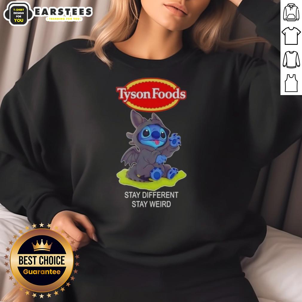 Cute Stitch Cosplay Toothless X Tyson Foods Stay Different Stay Weird T-Shirt - Image 5