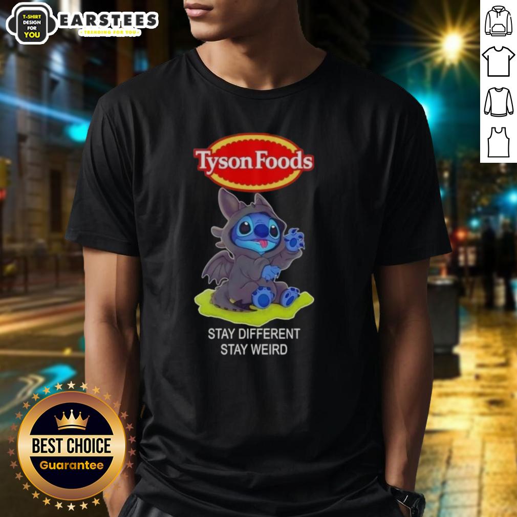 Cute Stitch Cosplay Toothless X Tyson Foods Stay Different Stay Weird T-Shirt