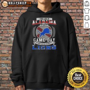 Official I May Live In Alabama But On Game Day Detroit Lions Football T-Shirt