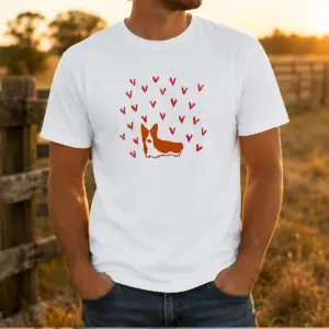Pretty Cute Corgi Dog Valentines Day Shirt
