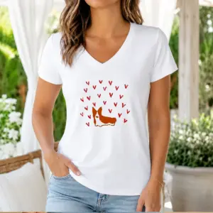 Alternative view of Pretty Cute Corgi Dog Valentines Day Shirt