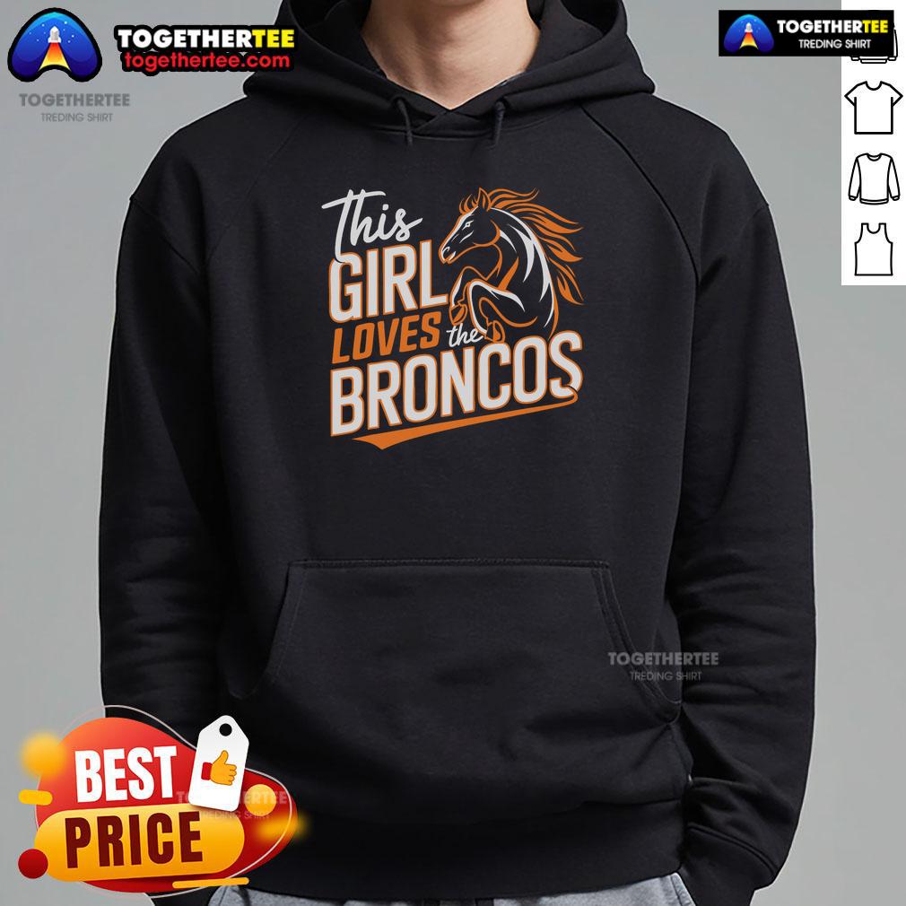 Official This Girl Loves The Broncos NFL Denver Broncos T-Shirt - Image 2