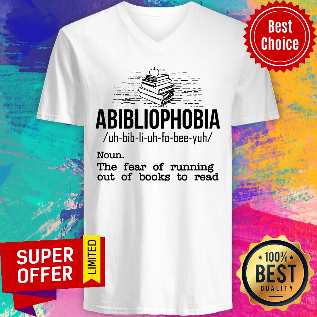 Abibliophobia The Fear Of Running Out Of Books Shirt - Image 2