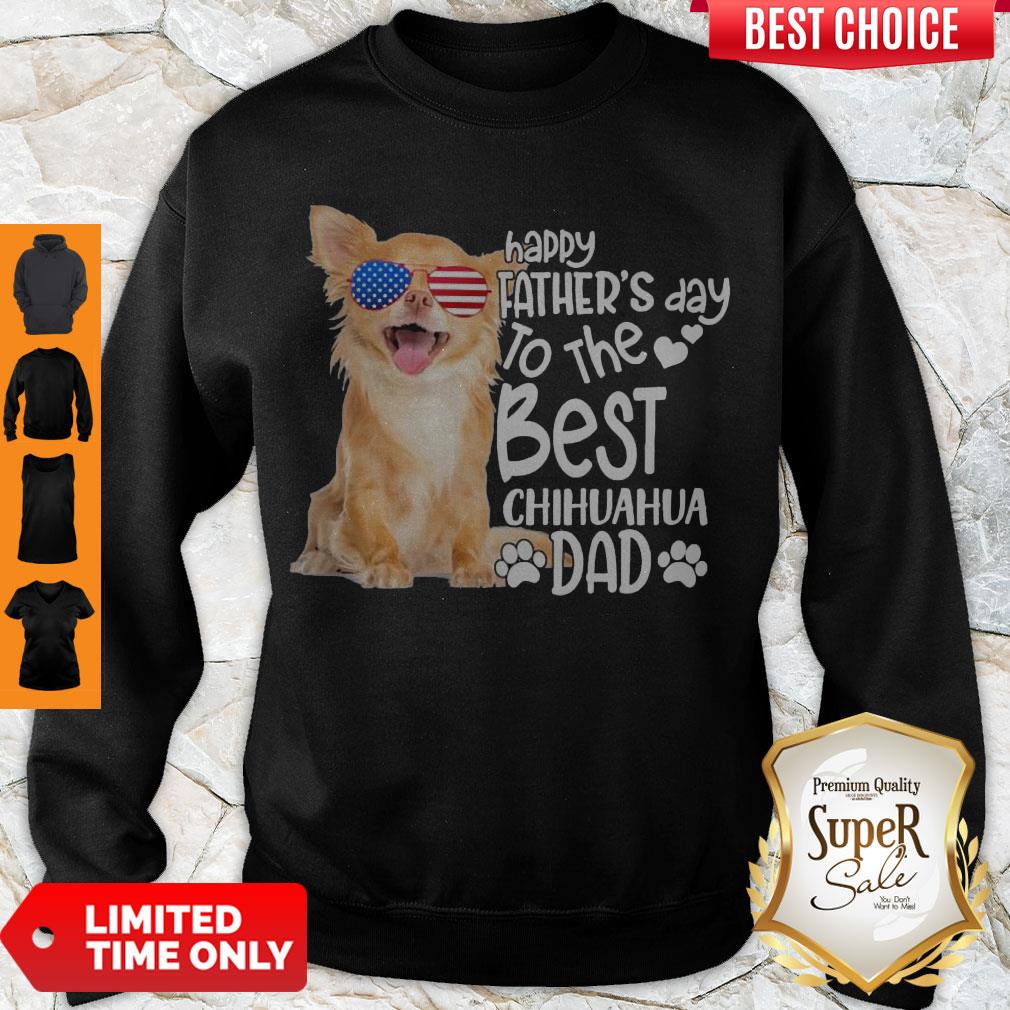 Cute Happy Father’s Day To The Best Chihuahua Dad Shirt - Image 3
