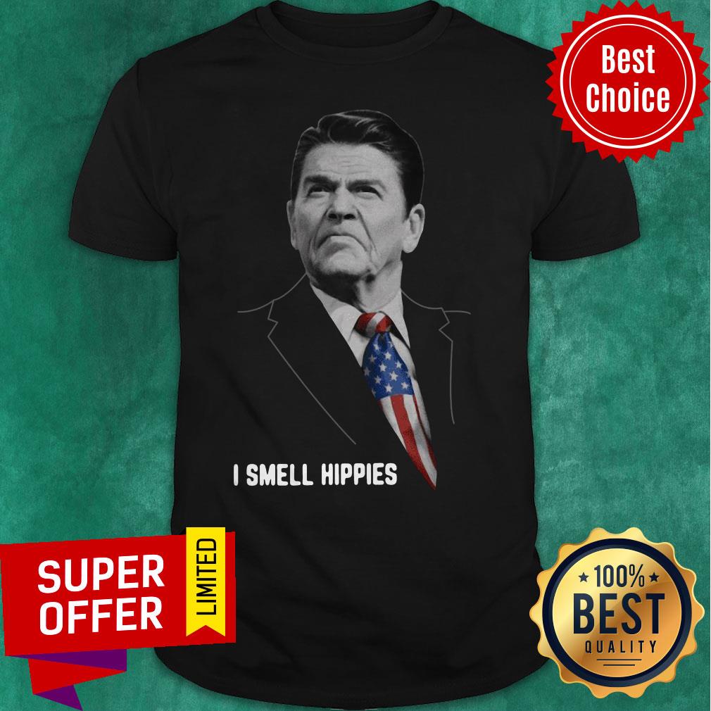 Nice Ronald Reagan I Smell Hippies Shirt