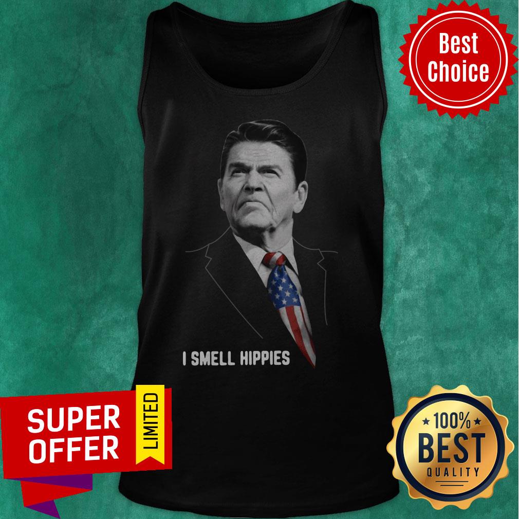 Nice Ronald Reagan I Smell Hippies Shirt - Image 5