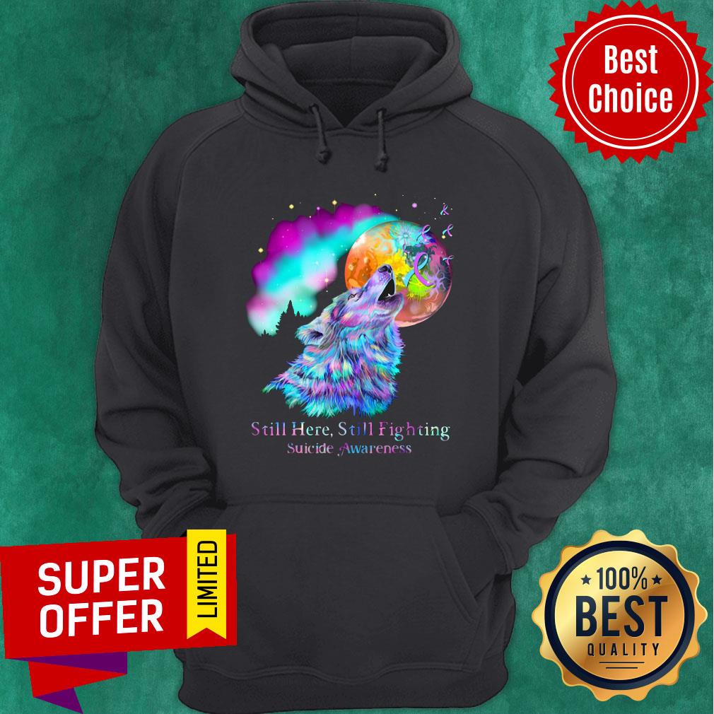Wolf Moon Still Here Still Fighting Suicide Awareness Shirt - Image 3