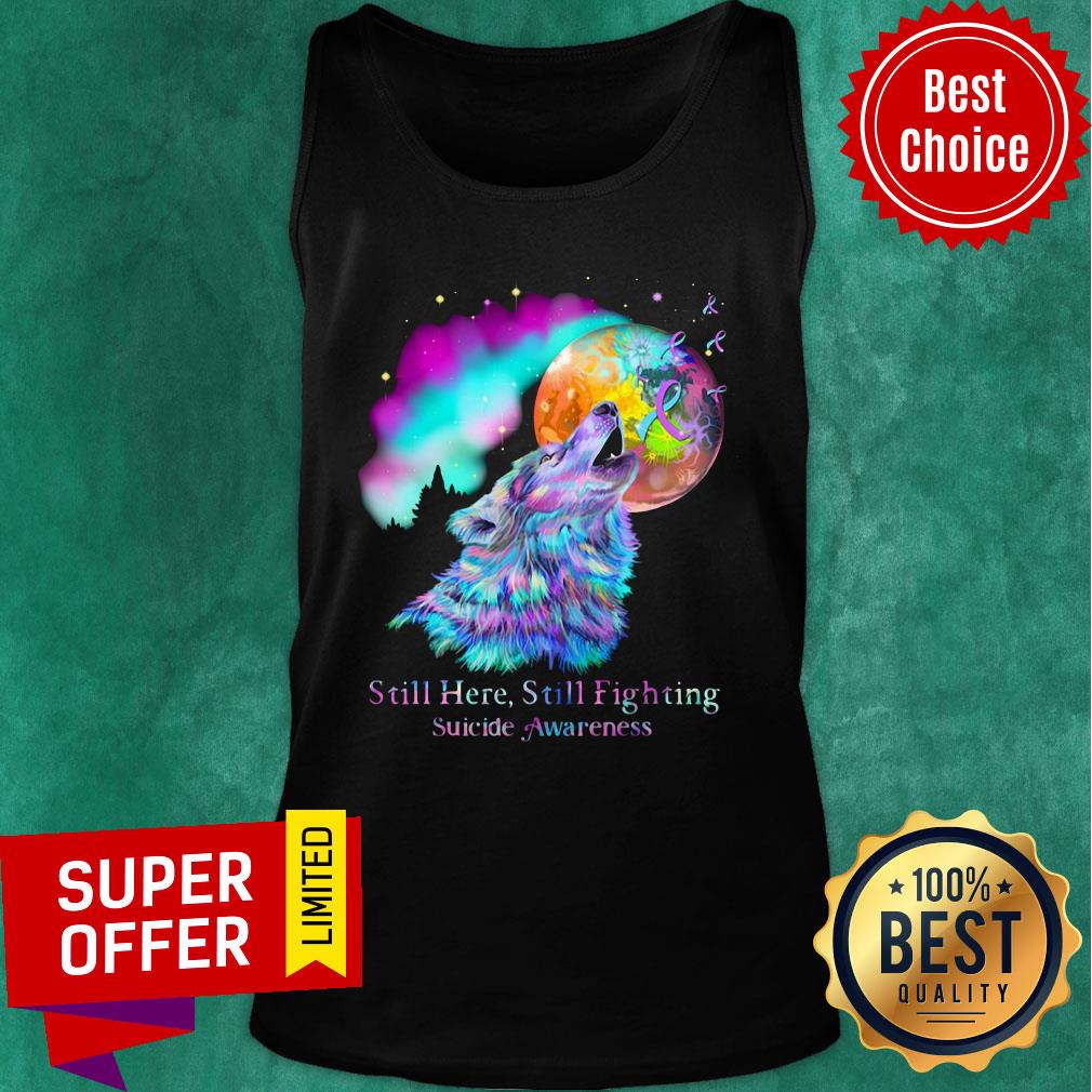 Wolf Moon Still Here Still Fighting Suicide Awareness Shirt - Image 4