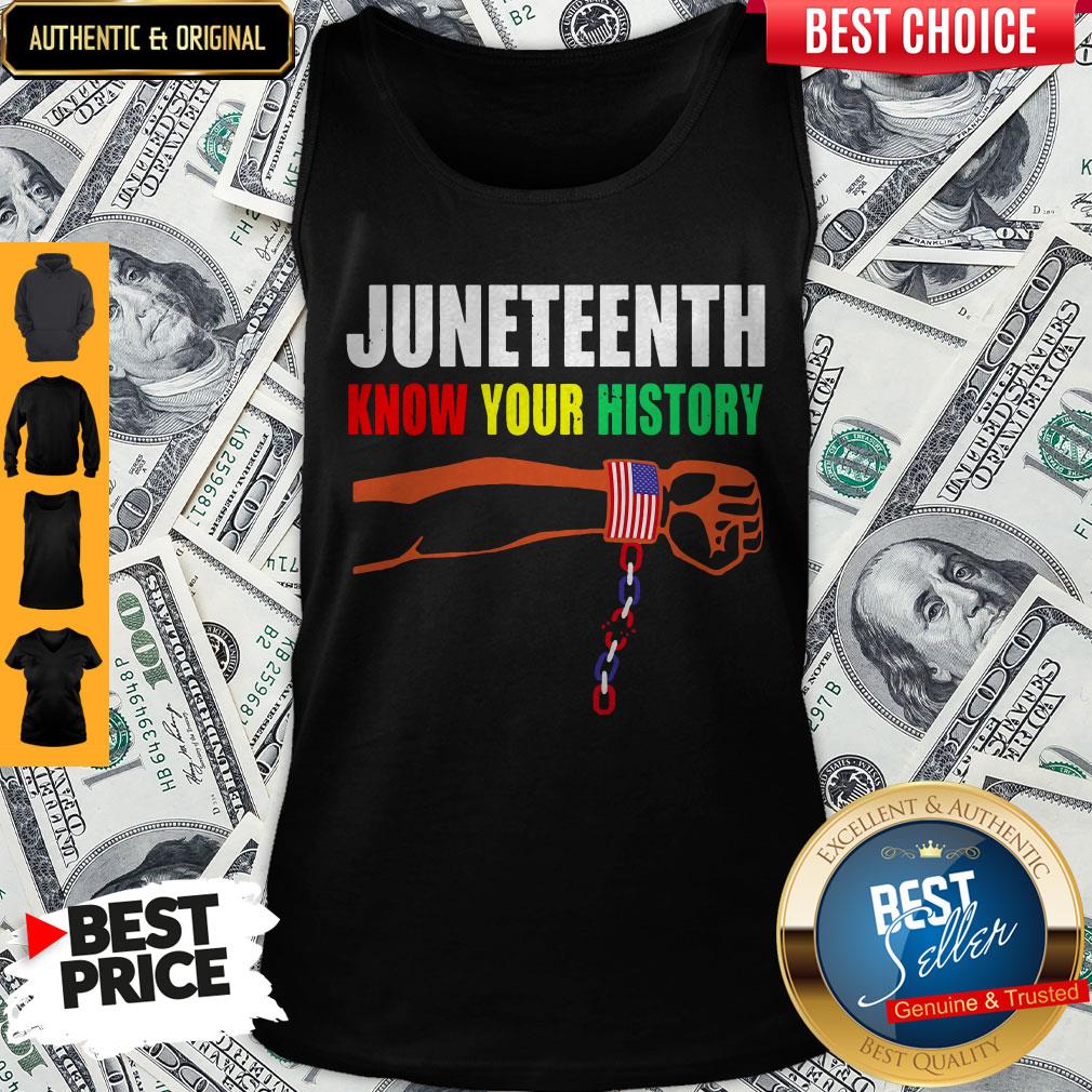Nice Juneteenth Know Your History American Flag Independence Day Shirt - Image 3