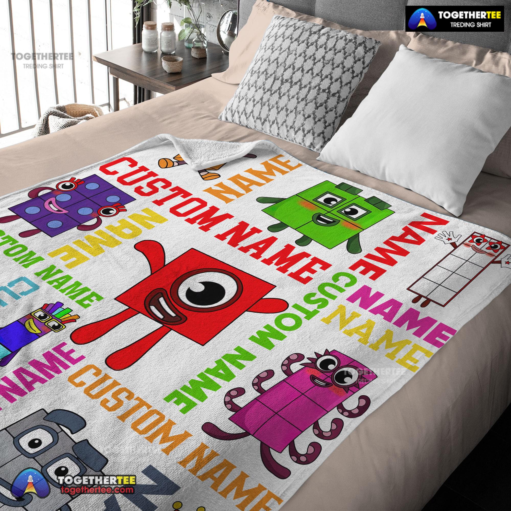 Official Colorful Number Blocks Blanket Fleece Customized Blanket - Image 3
