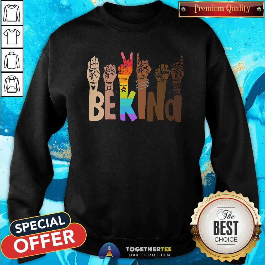 Hot Be Kind Hands Lgbt Shirt - Image 4