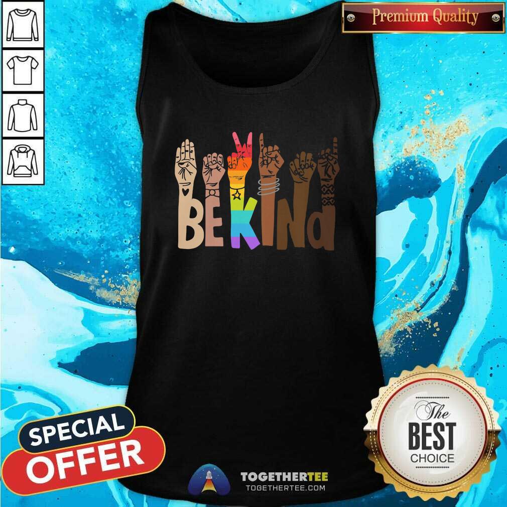 Hot Be Kind Hands Lgbt Shirt - Image 3