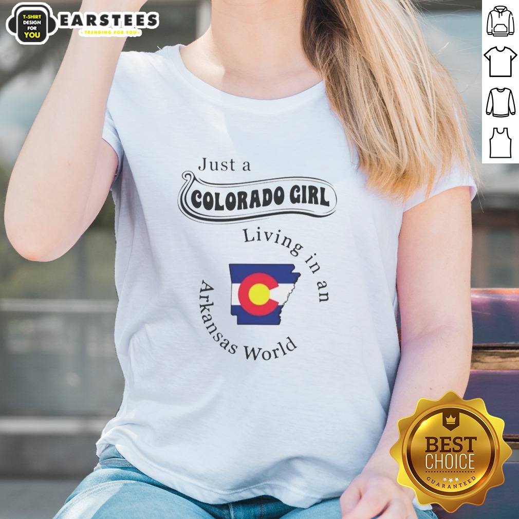 Official Just A Colorado Girl Living In An Arkansas World Shirt - Image 3