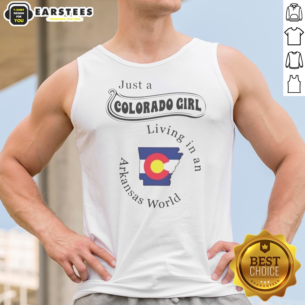 Official Just A Colorado Girl Living In An Arkansas World Shirt - Image 5