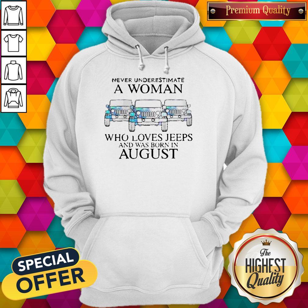 Pisces Never Underestimate A Woman Who Loves Jeeps And Was Born In August Shirt - Image 3