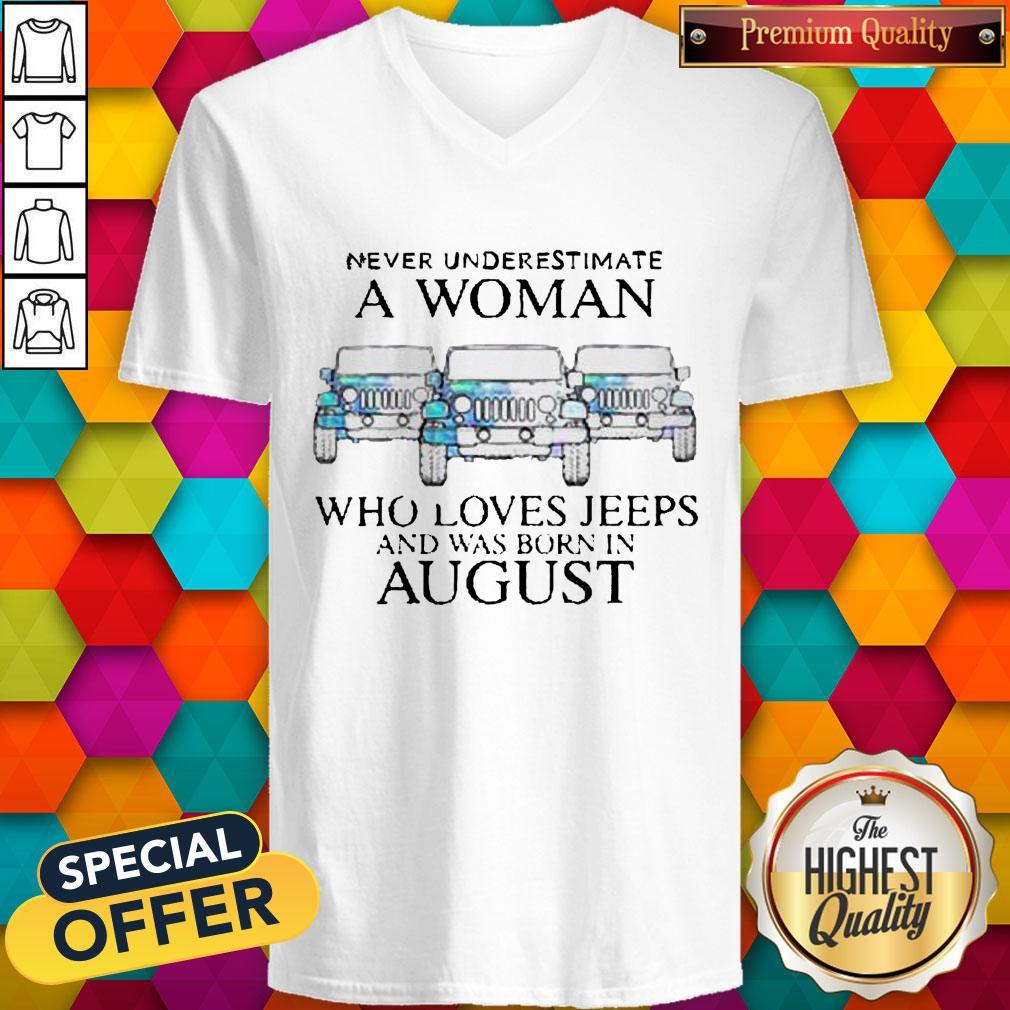 Pisces Never Underestimate A Woman Who Loves Jeeps And Was Born In August Shirt - Image 4
