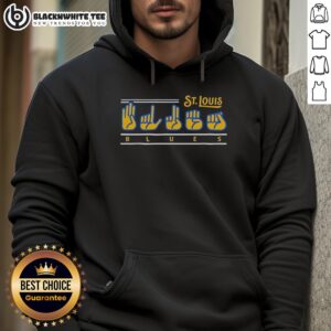 Alternative view of Nice St Louis Cardinals Blues Fingers T-Shirt