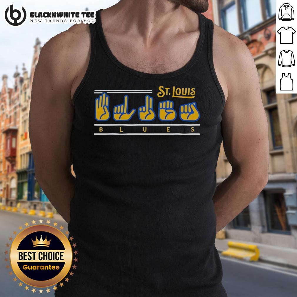 Nice St Louis Cardinals Blues Fingers T-Shirt - Image 4