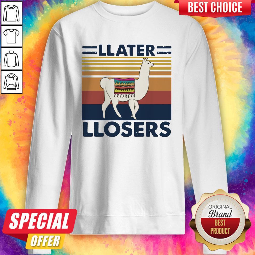 Official Llama Llater Llosers Vintage Shirt - Image 3