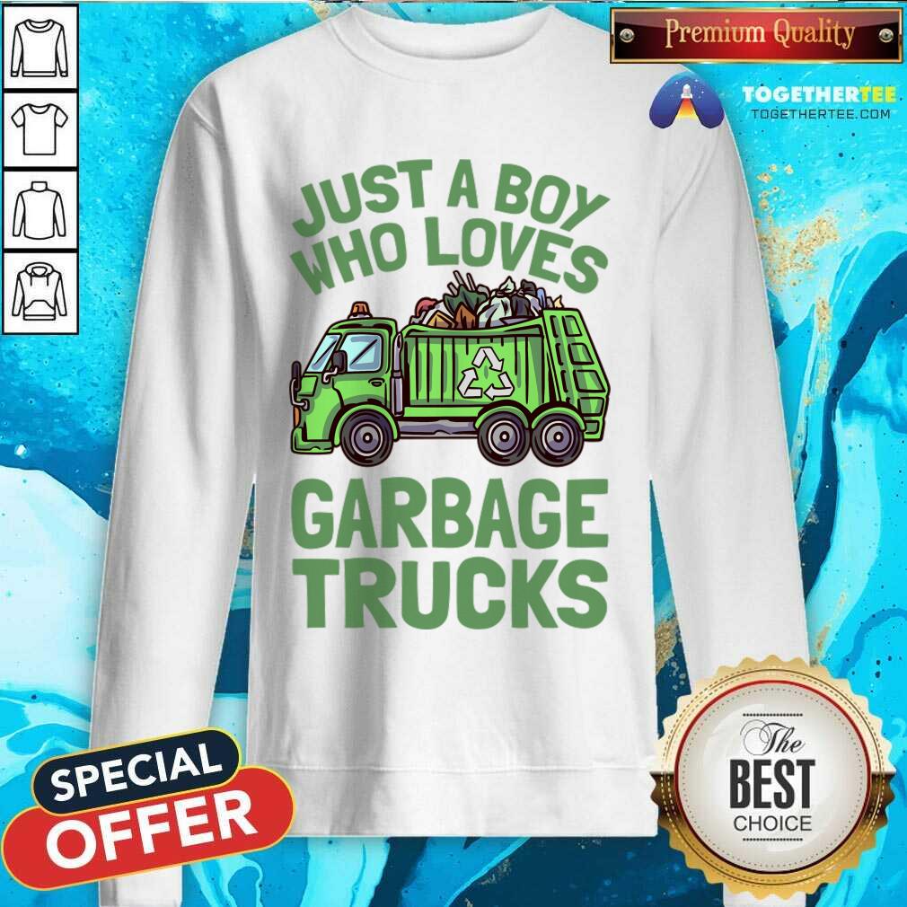 Just A Boy Who Loves Garbage Trucks Shirt - Image 2