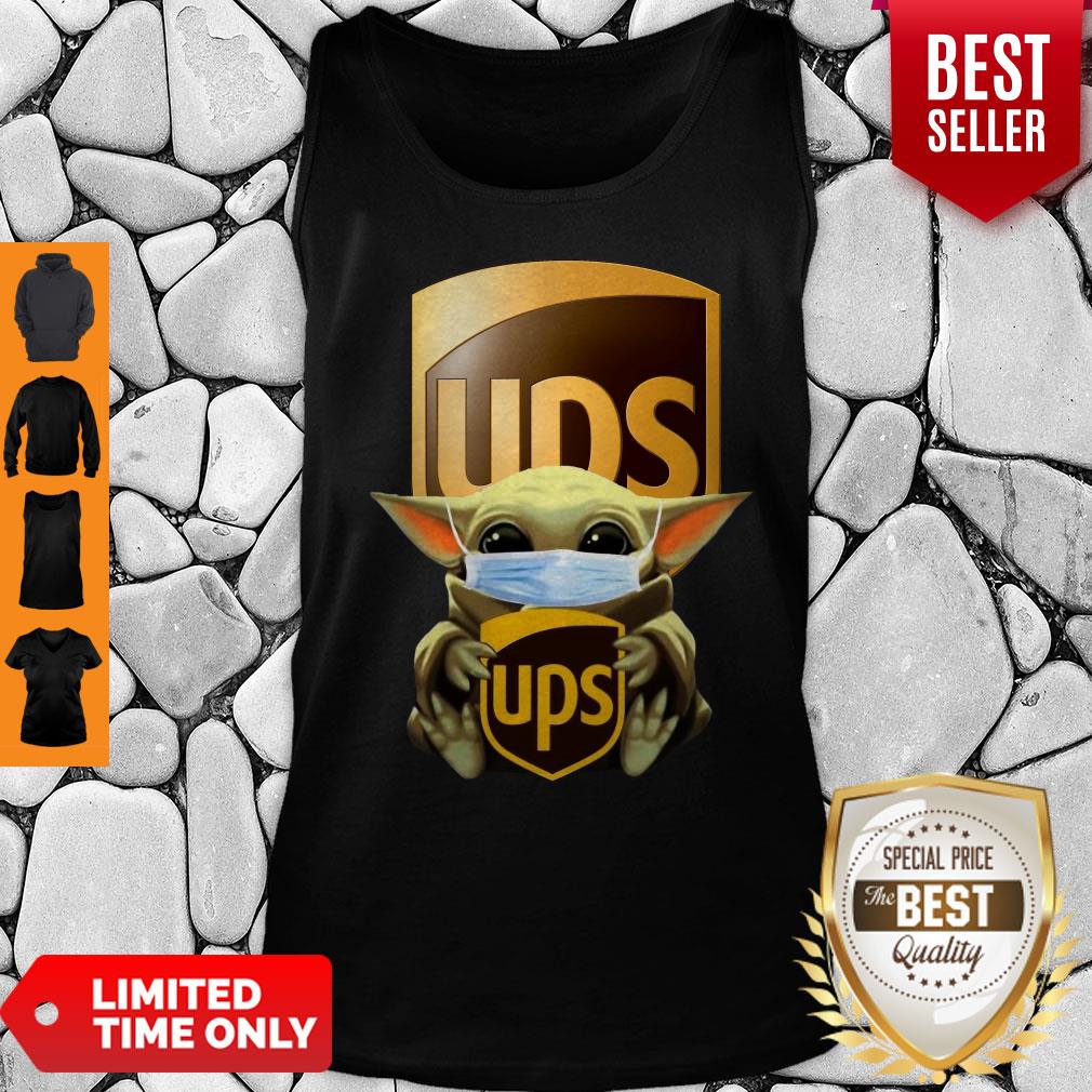 Perfect Baby Yoda Mask Hug UPS Shirt - Image 3
