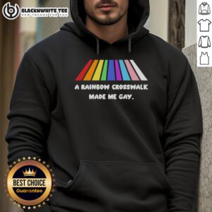 Alternative view of Hot A Rainbow Crosswalk Made Me Gay T-Shirt