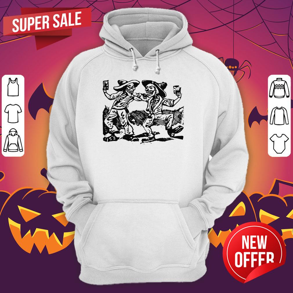 Partying Skeletons Day Of Dead Día De Muertos Shirt - Image 2