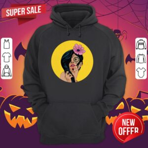 Alternative view of Pop Catrina Sugar Skull Woman Day Of Dead Día De Los Muertos Shirt