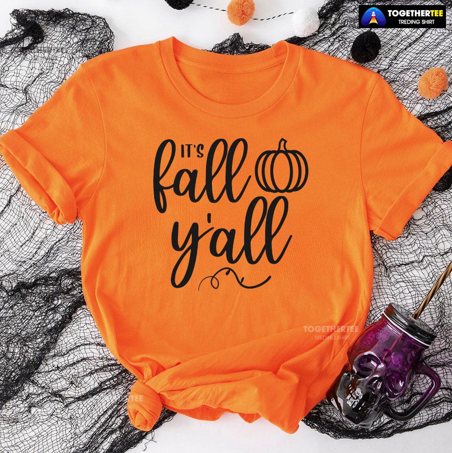 It’s Fall Y’all Pumpkin T-Shirt - Image 9