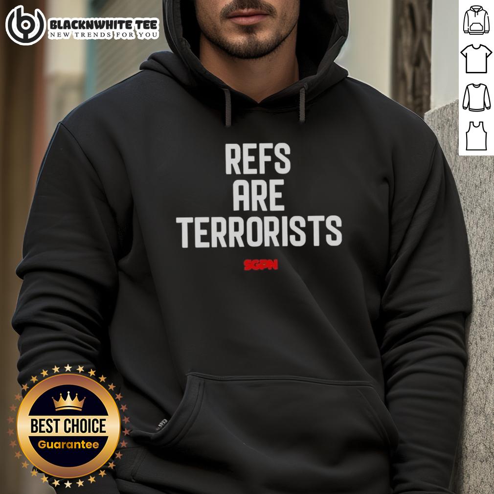 Official Refs Are Terrorist Sgpn Sports Gambling Podcast T-Shirt - Image 2