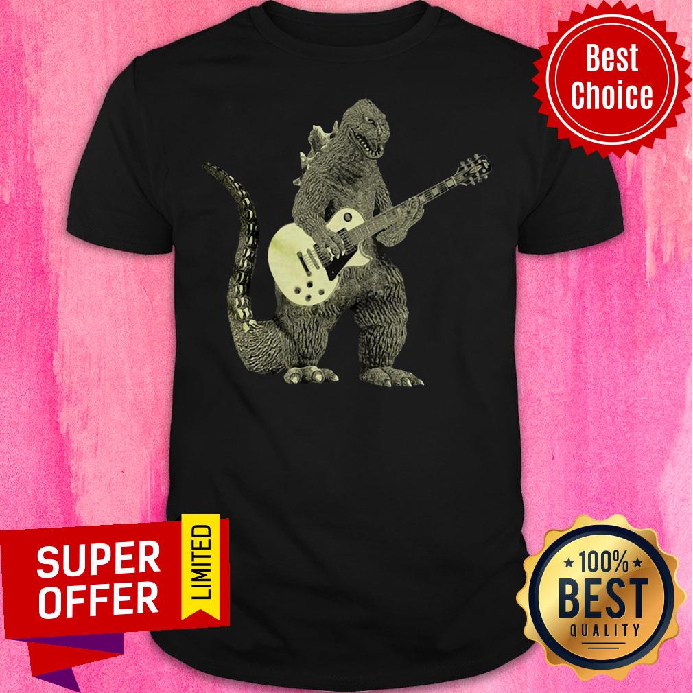 Awesome Godzilla Playing Guitar Shirt