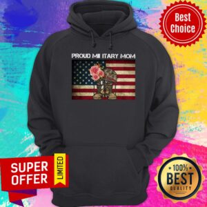 Alternative view of Proud Military Mom American Flag Shirt