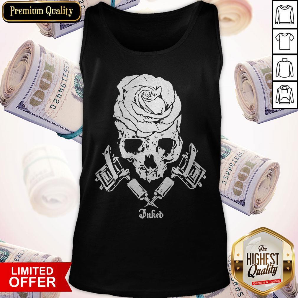 Top Skull Floral Jnked Shirt - Image 4