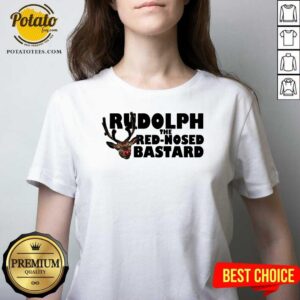 Alternative view of Awesome Rudolph The Red Nosed Bastard Shirt