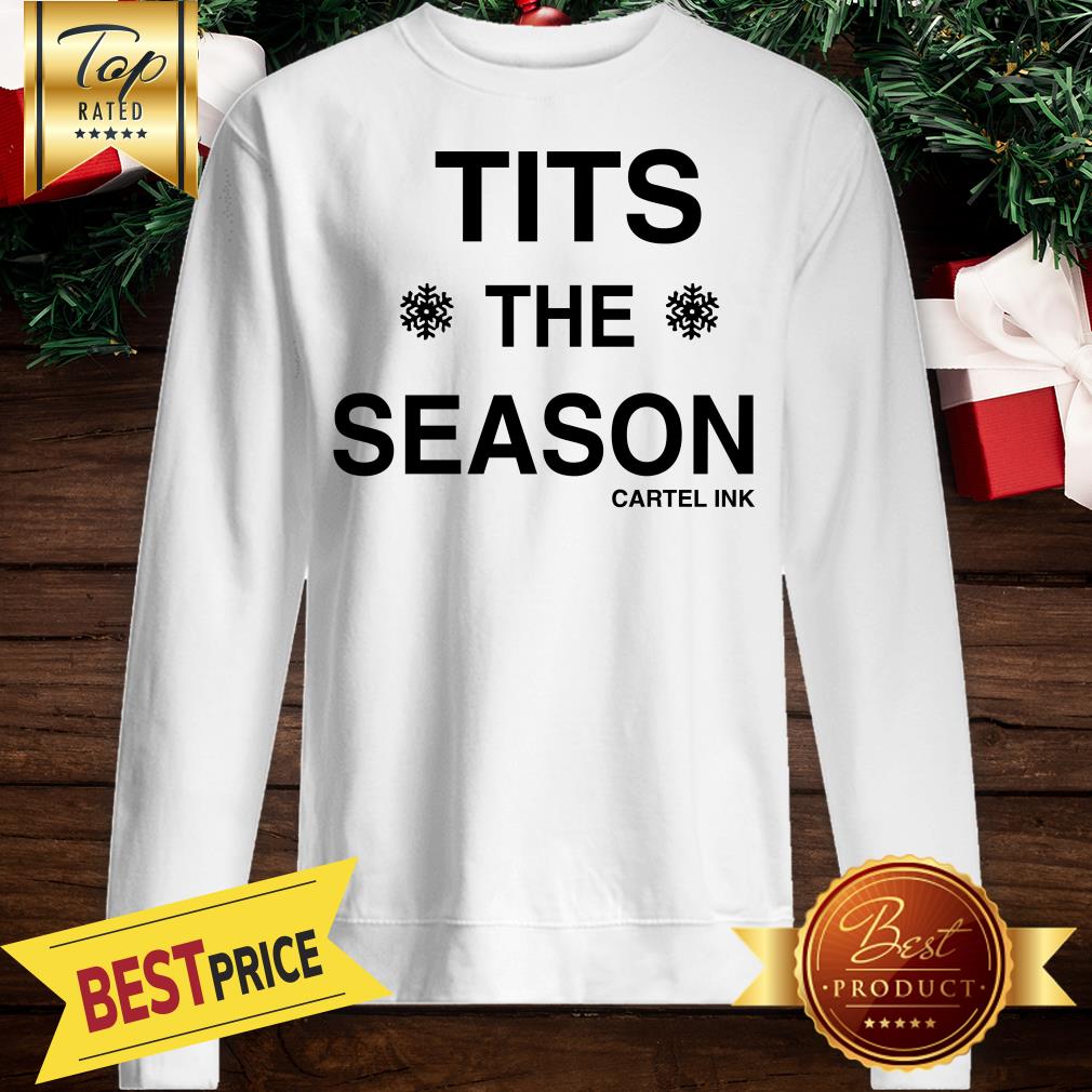 Tits The Season Racerback Tank By Cartel Ink Christmas Shirt - Image 4