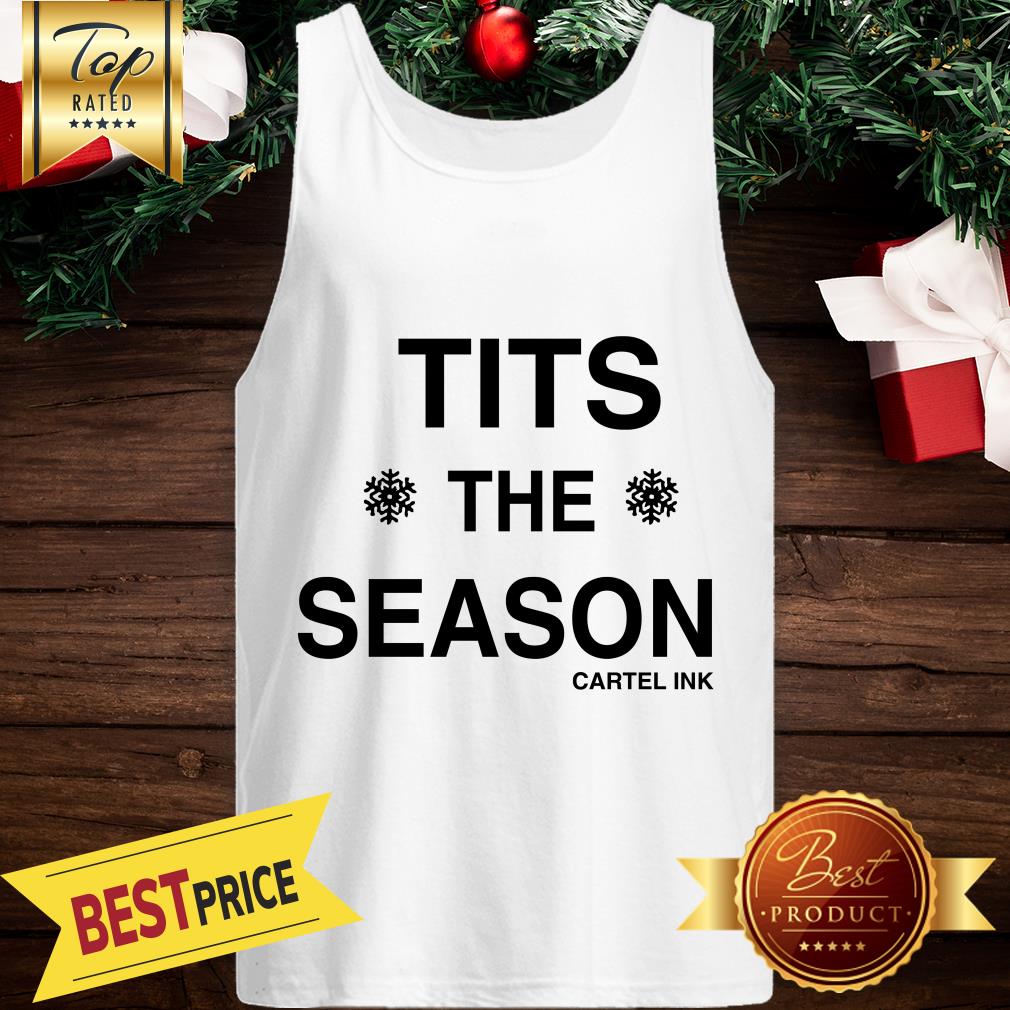 Tits The Season Racerback Tank By Cartel Ink Christmas Shirt - Image 3