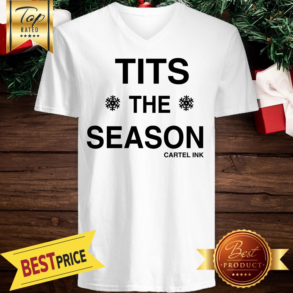 Tits The Season Racerback Tank By Cartel Ink Christmas Shirt - Image 2