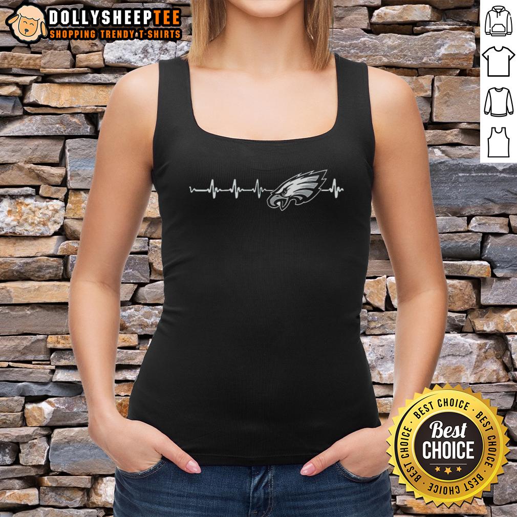 Awesome Philadelphia Eagles National Football League Heart Rate Line Football Fans T-Shirt - Image 4