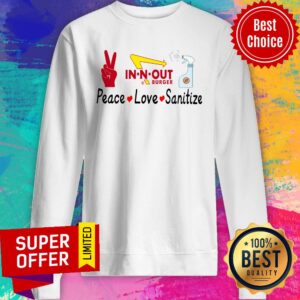 Alternative view of Premium In N Out Burger Peace Love Sanitize Shirt