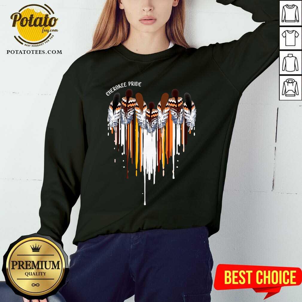 Pretty Cherokee Pride Heart Shirt - Image 4
