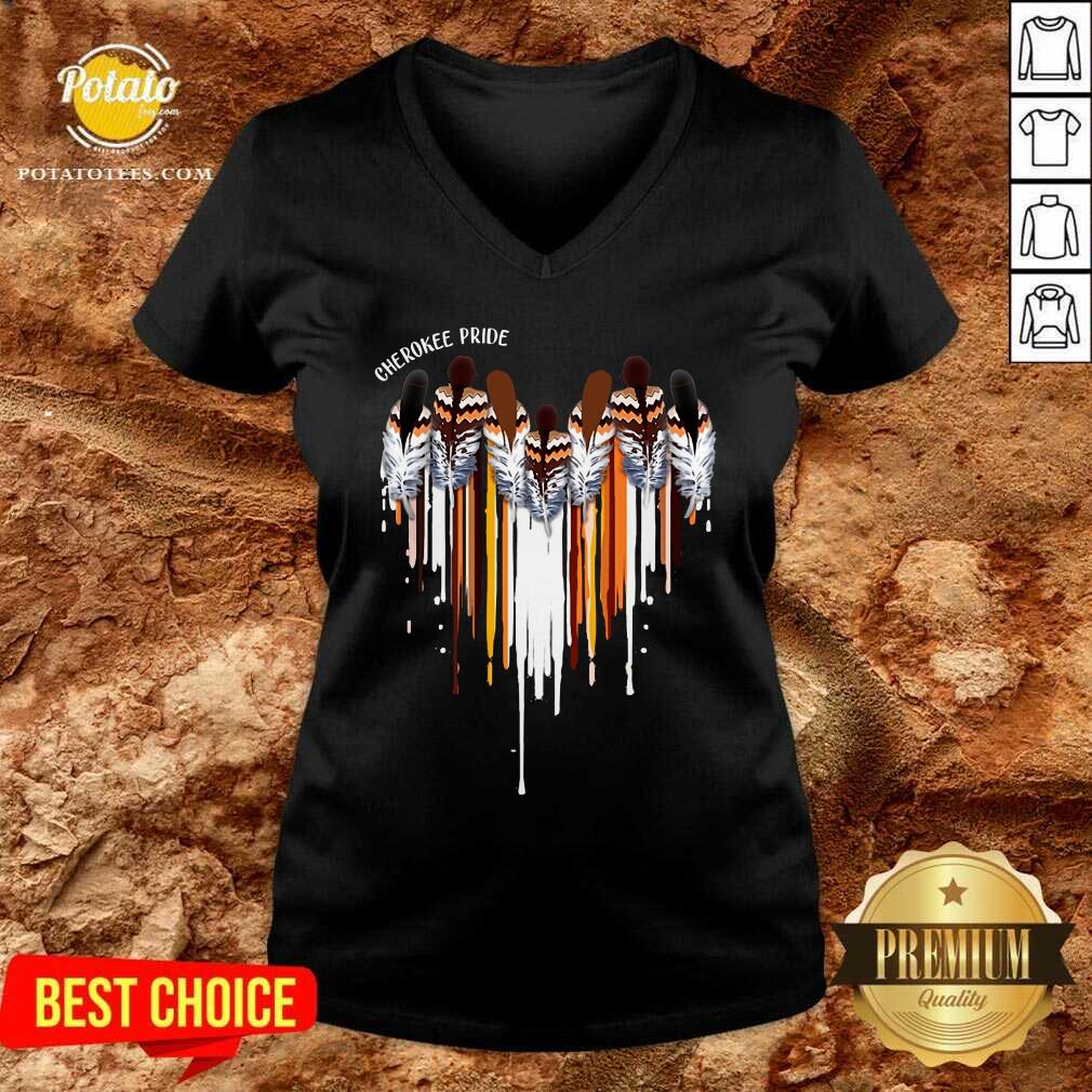Pretty Cherokee Pride Heart Shirt - Image 2