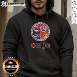 Alternative view of Good Cleveland Guardians X Ohio State Buckeyes And Cleveland Cavaliers X Cleveland Brown Logoo Ohio T-Shirt