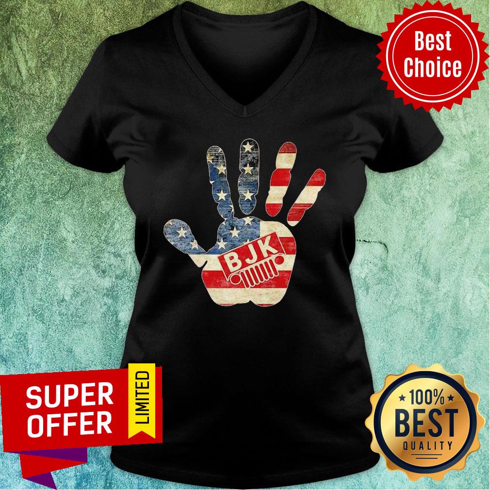 BJK Jeep Hand American Flag Shirt - Image 2