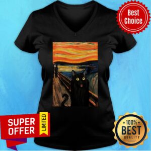 Alternative view of Cat Expressionism Painting Shirt