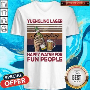 Alternative view of Yuengling Lager Happy Water For Fun People Vintage Shirt