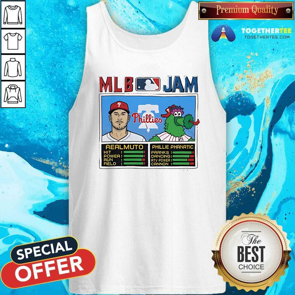 Hot MLB Jam Phillies Realmuto And Phillie Phanatic 2024 T-Shirt - Image 3