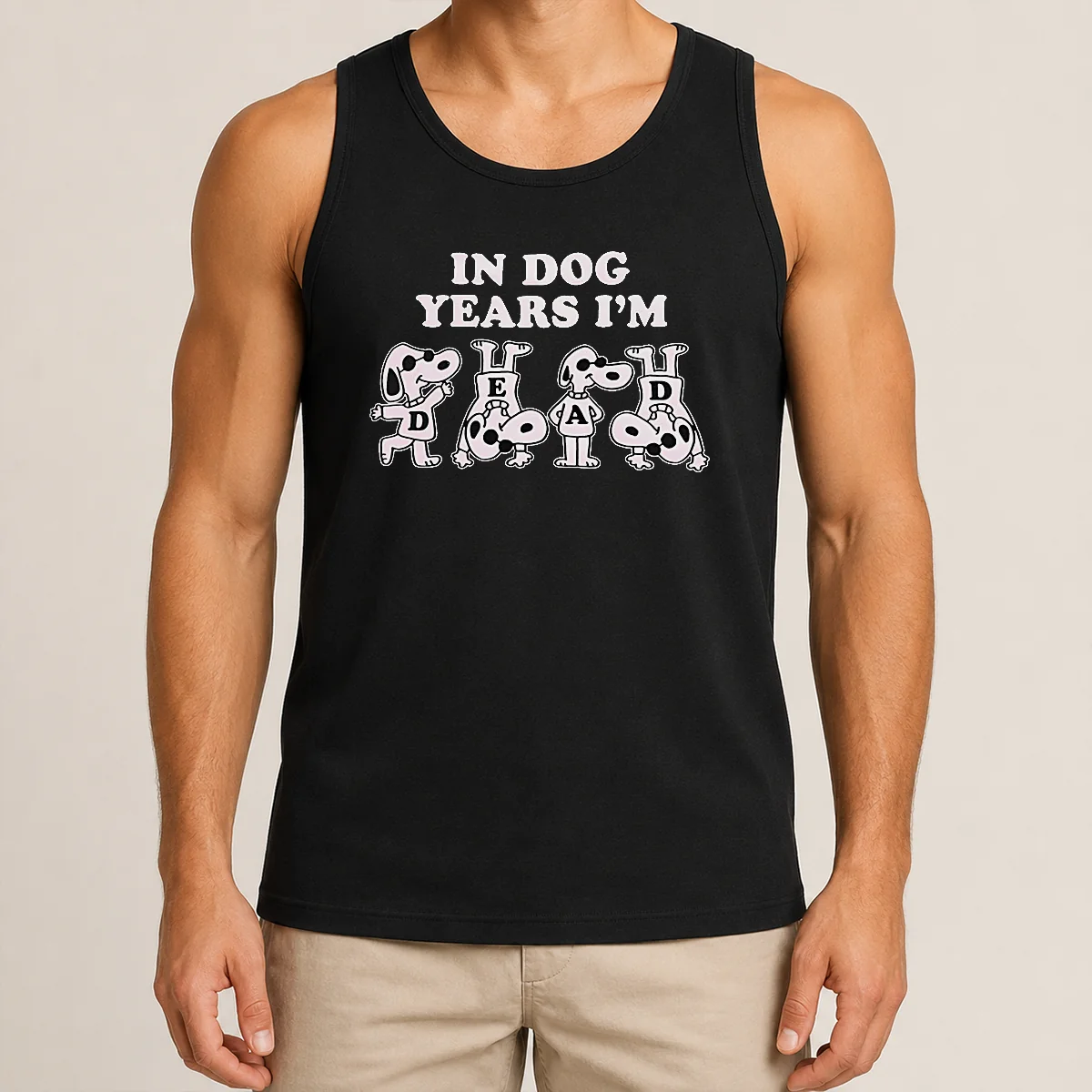 Original Awesome Snoopy In Dog Years I'm Dead Cartoon Dogs Shirt - Image 3